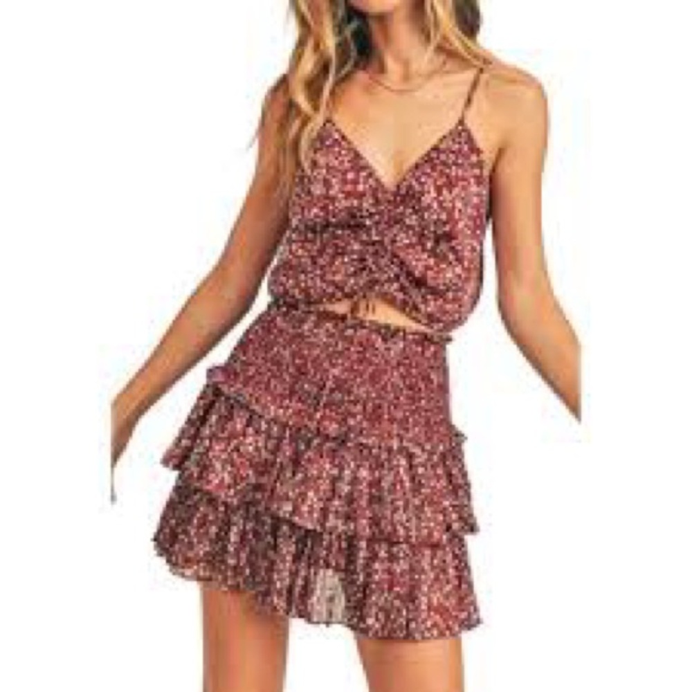 Reset by Jane Floral Ruffle Skirt Set